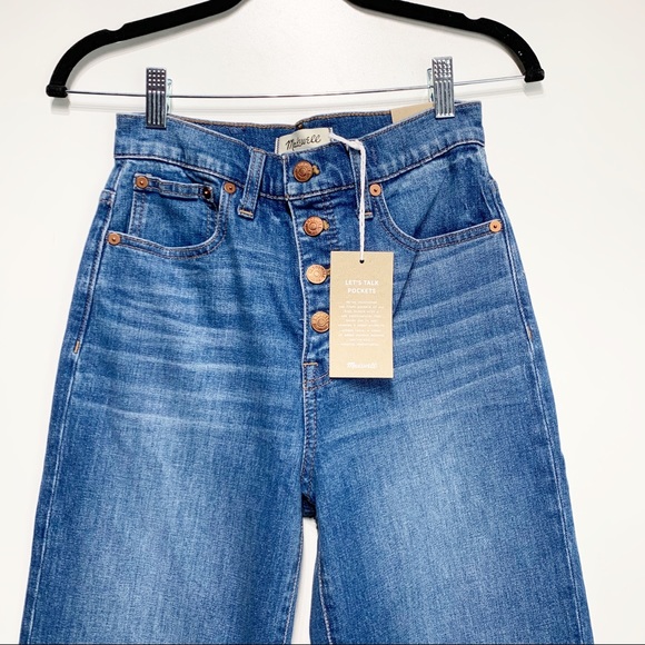 NWT Madewell Slim Wide-Leg Jeans in Olympia Wash Style L4312 - Picture 10 of 15